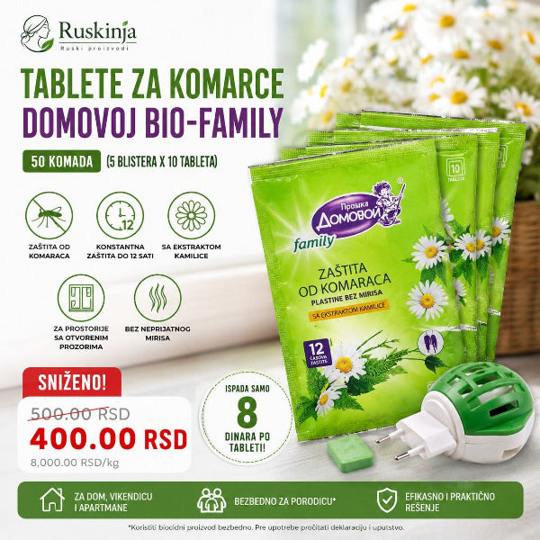 Plocice za komarce Domovoj Bio-Family 50 kom.