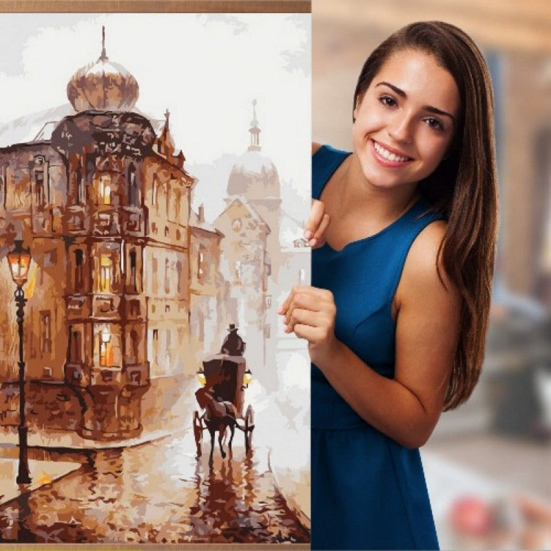 „Kućna vatra“ infracrvena zidna savitljiva grejalica u obliku slika 105 x 60 cm motiv PRAG Zidna grejalica maksimalne snage 500W sa motivom. Slika koja greje