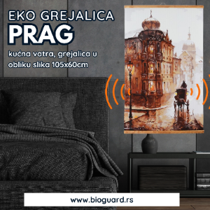 „Kućna vatra“ infracrvena zidna savitljiva grejalica u obliku slika 105 x 60 cm motiv PRAG Zidna grejalica maksimalne snage 500W sa motivom. Slika koja greje