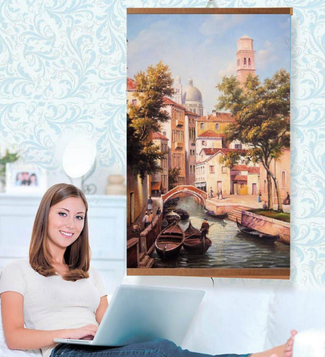 Grejalica slika VENECIJA. Savitljiva poster-grejalica Kućna vatra za zid