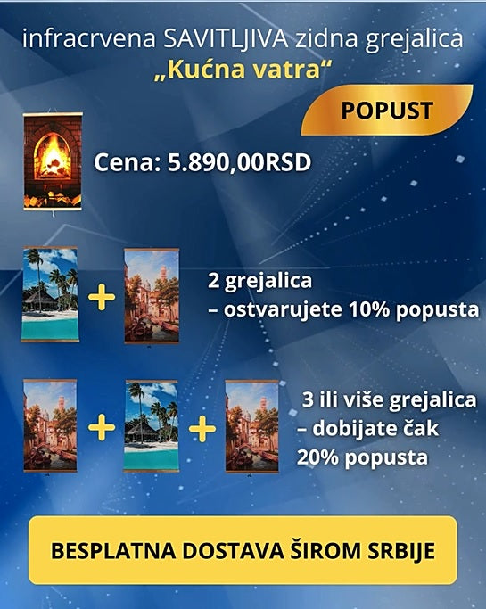 EKO grejalica-poster. SAVITLJIVA zidna grejalica u obliku slika