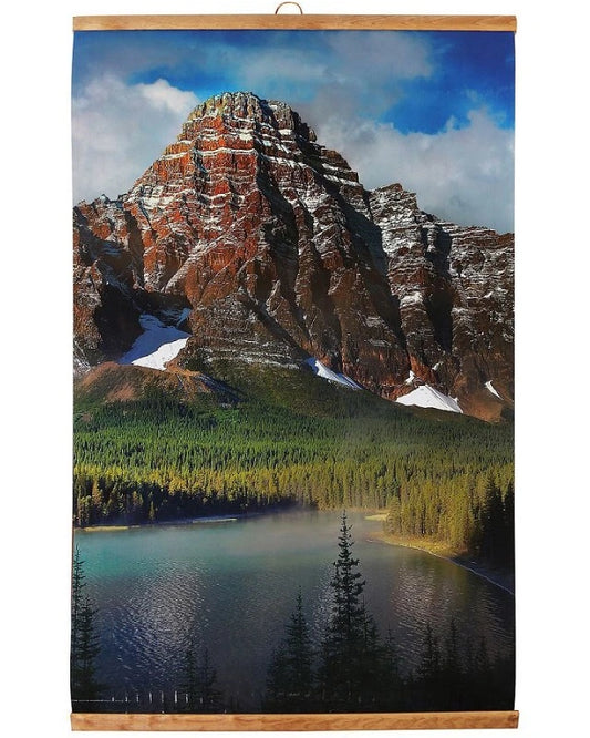 „Kućna vatra“ infracrvena zidna savitljiva grejalica u obliku slika 105 x 60 cm motiv PLANINA Zidna grejalica maksimalne snage 500W. Slika koja greje.