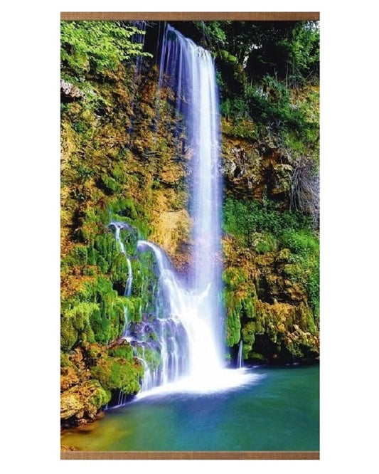„Kućna vatra“ infracrvena zidna savitljiva grejalica u obliku slika 105 x 60 cm motiv VODOPAD. Zidna grejalica maksimalne snage 500W. Slika koja greje.