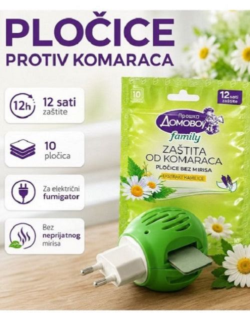 Domovoj tablete (blister 10 kom.) Bio-Family za suzbijanje komaraca za električni aparat