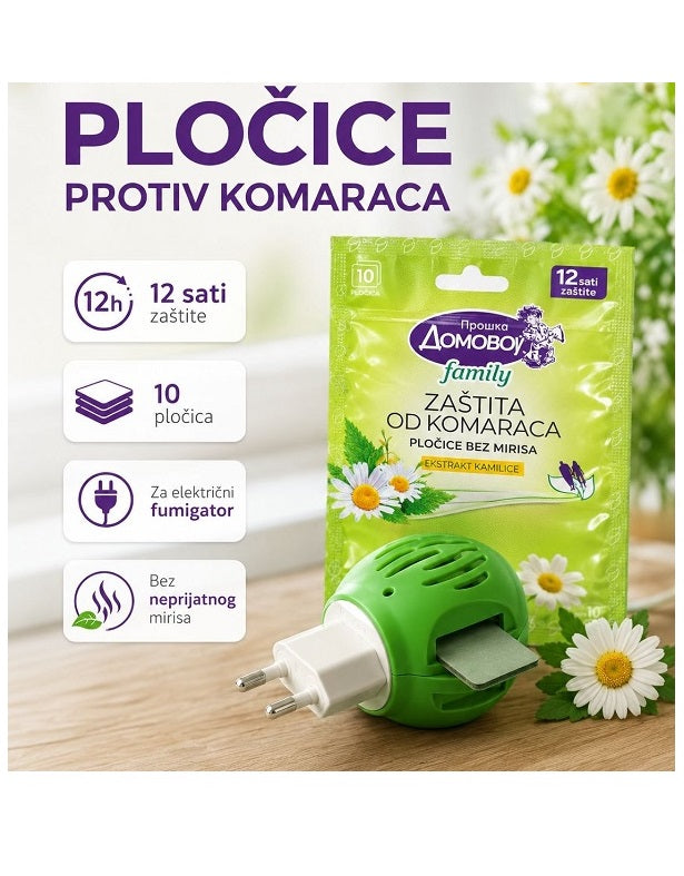 Domovoj tablete (10 kom.) Bio-Family za suzbijanje komaraca za električni aparat